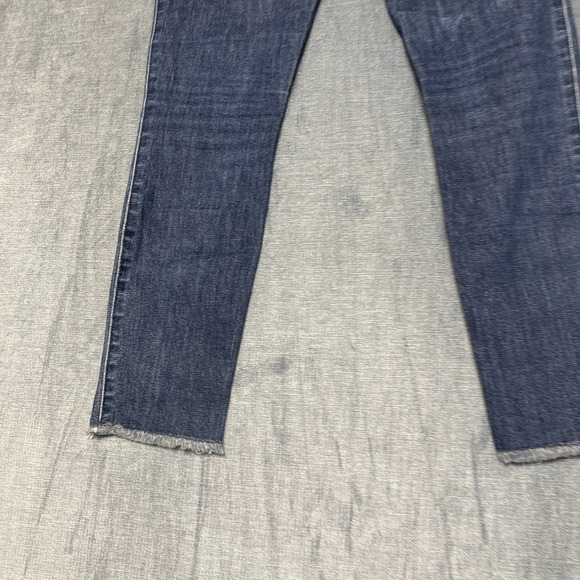Abercrombie & Fitch Ankle Jeans Womens 4/27 Blue Denim Cotton High Rise Raw Hem - Picture 3 of 15